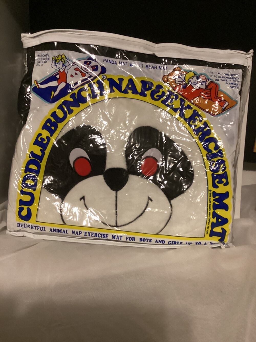 Vintage Child’s Cuddle Bunch Panda Mat Great For TV, Exercising Or Napping New